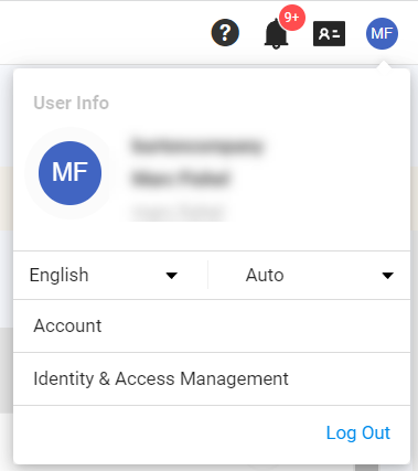 select identity management page