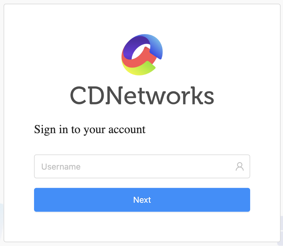 login page