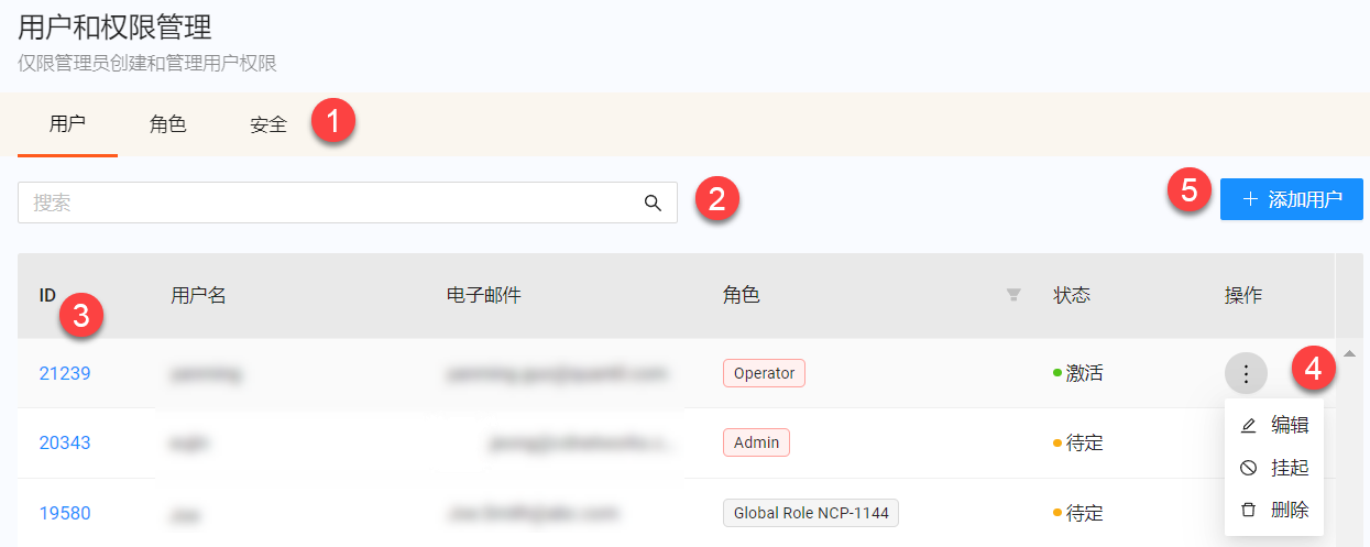 select identity management page